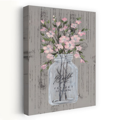 Dogwood Mason Jar Contemporary Flower Art