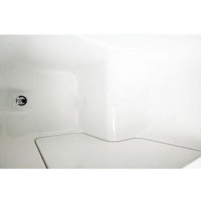 52" L x 30" W Walk-In Left Soaker Bathtub with Faucet Integrated Seat, Left, White