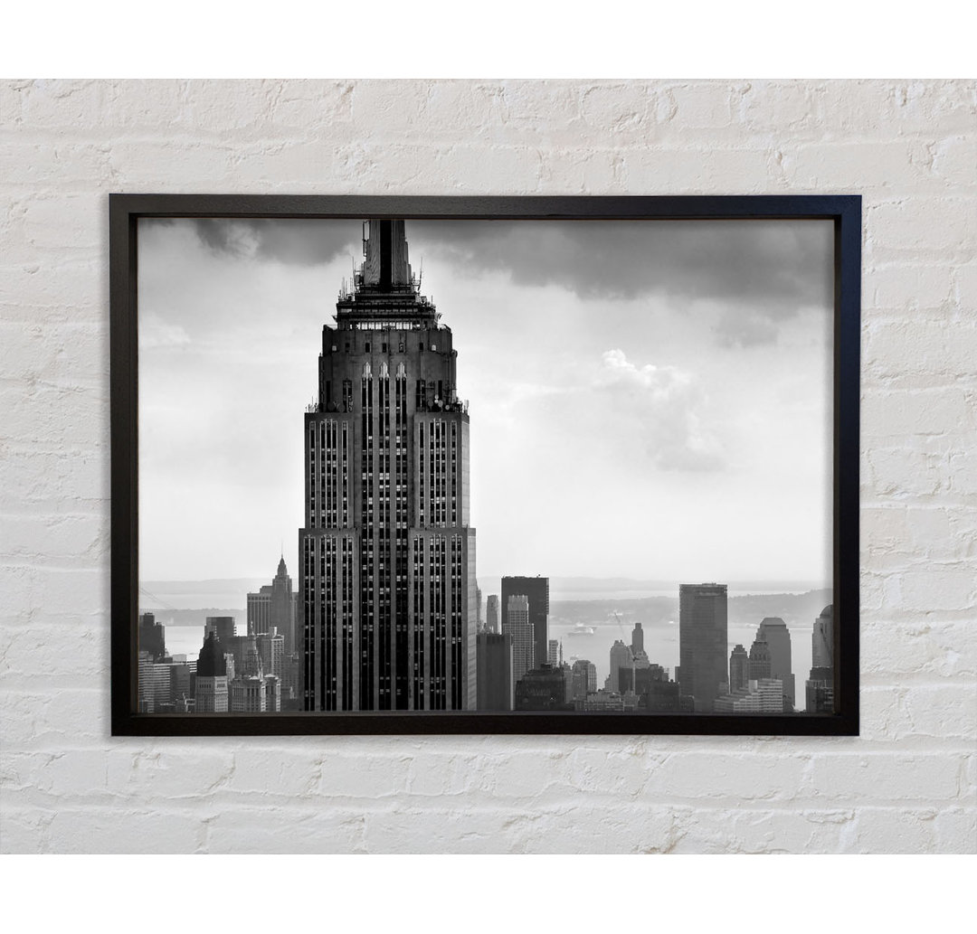 Empire State Building B N W - Einzelner Bilderrahmen Kunstdrucke auf Leinwand