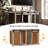 61'' W Dividable Dog Crate Furniture-1957311229
