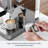 Cowsar Espresso Machine 20 Bar, Compact Coffee Maker with Milk Frother, Visual Pressure Gauge, 47oz Removable Water Tank and Capsule Funnel, for Cappuccino, Latte