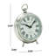 Horloge de table analogique analogique en acier inoxydable