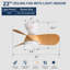 Ventilateur de plafond 23 po avec lumières DEL Kyleon-1116884328-1116884334