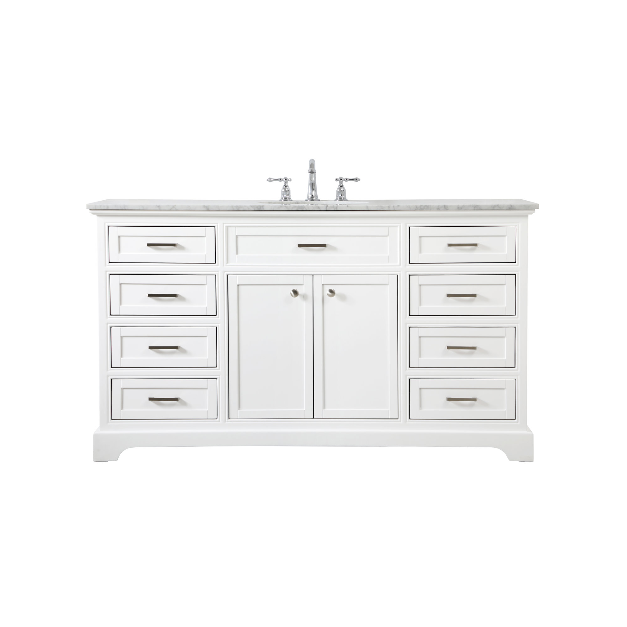 Hermes 60'' Single Bathroom Vanity, White