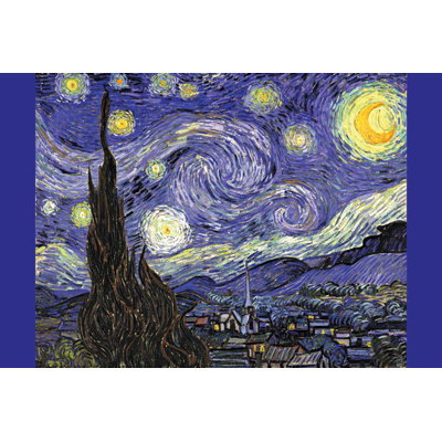 « starry night » par vincent van gogh, reproduction d’art sur toile tendue