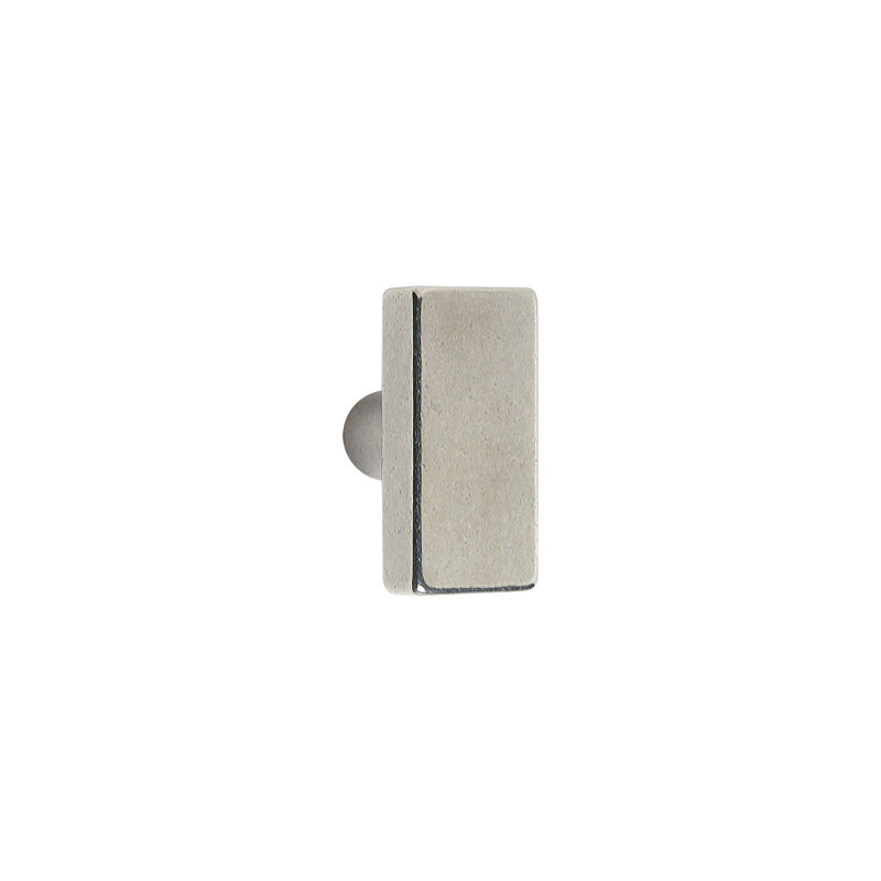 Bronze Rectangular Knob, White Bronze Light