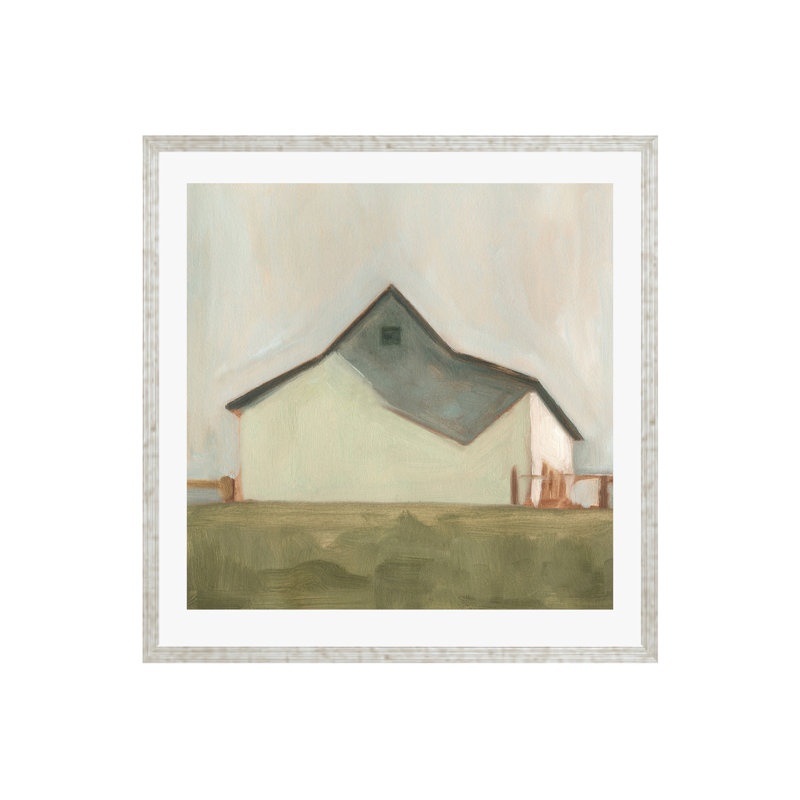 Serene Barn V by Emma Scarvey, 36"H x 36"W, Pattern Silver