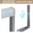 50-54 X 72 Inch Tempered Glass Shower Door With Explosion Proof Film, Aluminum Frame, And Stainless Steel Handle