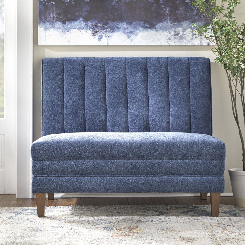 Cariana Upholstered Bench, Blue