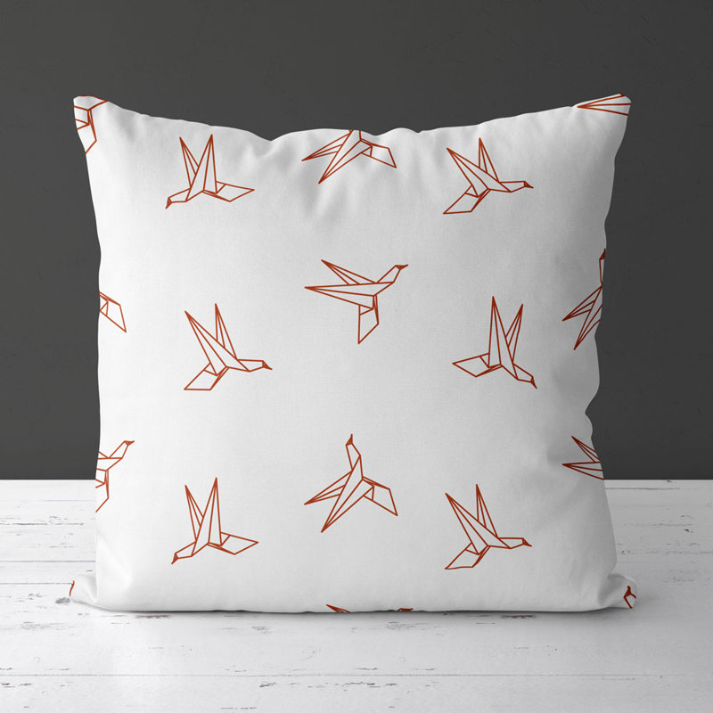 Housse de coussin carré et insert, Orange