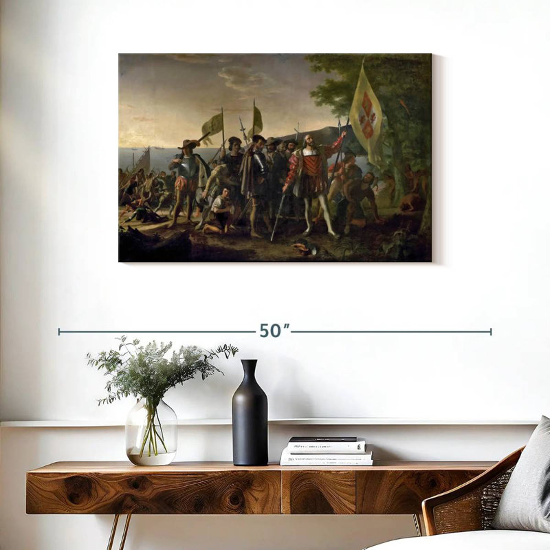 Atterrissage de Christopher Columbus, H 24 po x l 36 po