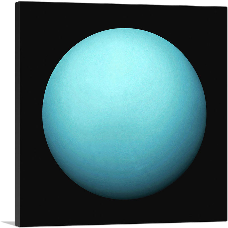 Planète Uranus, septième planète, impression sur toile tendue, H 12 po x l 12 po x P 1,5 po