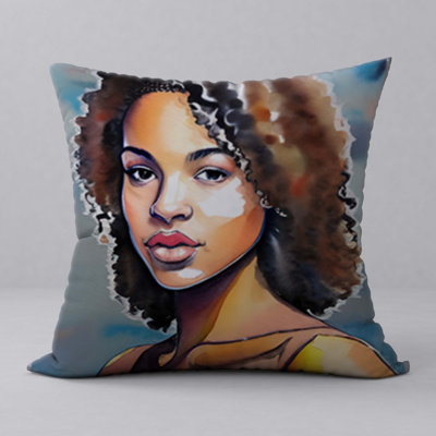 Pillow New ManosMorenas Vibrant Character & Patterns/ size 18"x18"