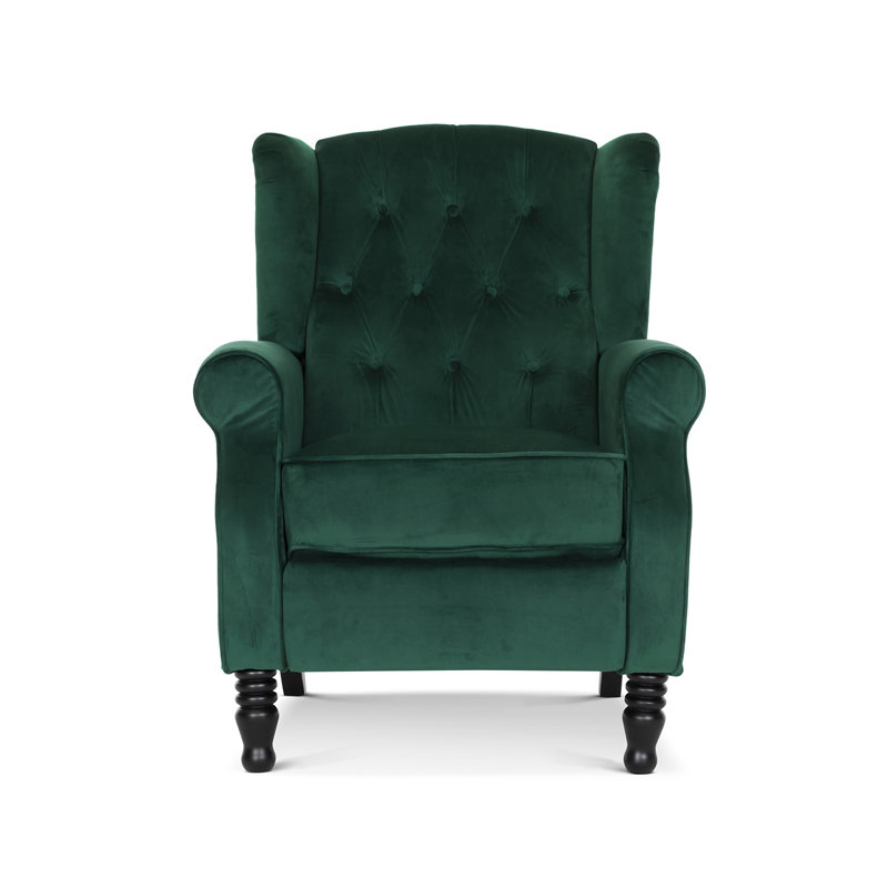 Doylestown 78cm Wide Wing Chair Recliner, Emerald Green