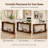 Elegant Fluted Column Entryway Table - 70" Slim Depth Walnut Wood Console For Home-1677104919