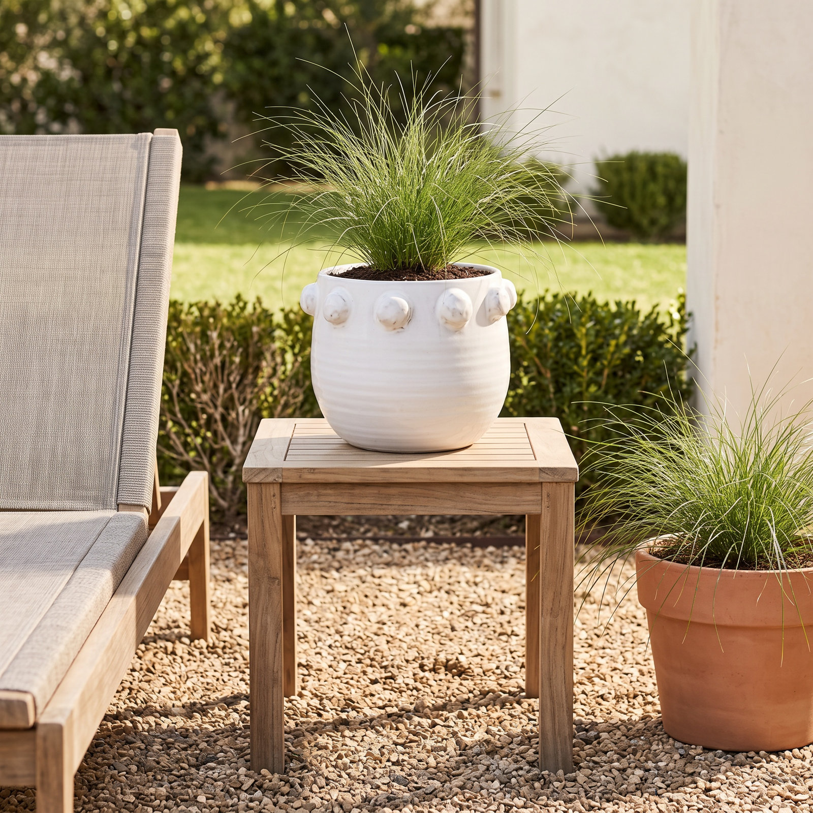 Kearns Terracotta Pot Planter, White