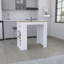 Portree Kitchen Island with Side Shelves