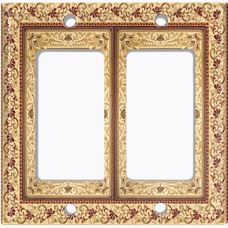 Patterned 2 - Gang Rocker Standard Wall Plate