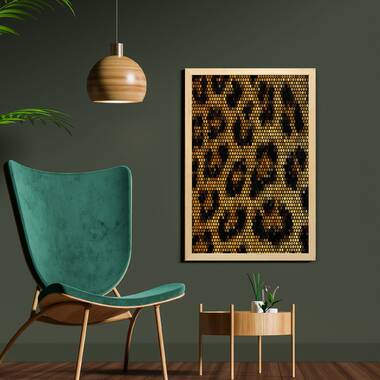Leopard Print Green Fabric, Wallpaper and Home Decor