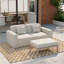Ensemble de fauteuils modernes Tomczyk 3 pièces avec table basse, comprenant fauteuils gauche et droit et table basse, tissu résistant aux intempéries et aux UV, aucun assemblage requis-2074630237-2074630238