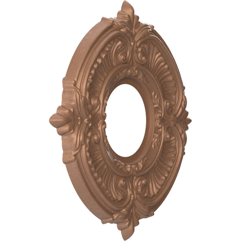 Attica Thermoformed PVC Ceiling Medallion, 10" H x 10" W x 0.75" D, Aged Copper