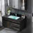 Sanes 36" Modern Black 2-Drawers-&2-Door Wall-Mounted Single Bathroom Vanity Set