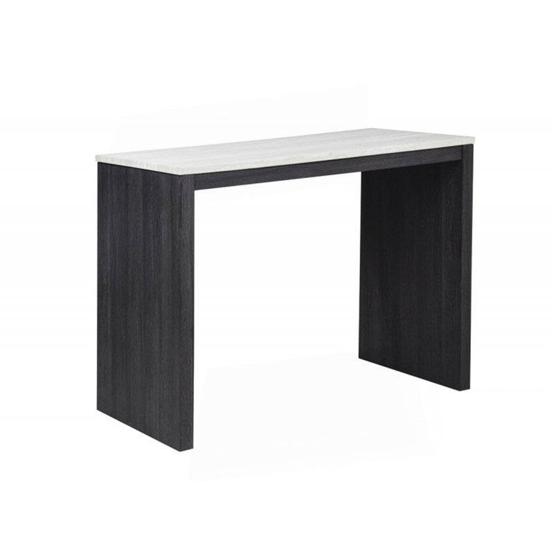 47 In. Faux Marble Sled Counter Height Dining Table (Seat For 2), Wood Frame Bar Table