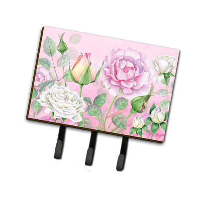 Metal Wall Organizer with Key Hooks