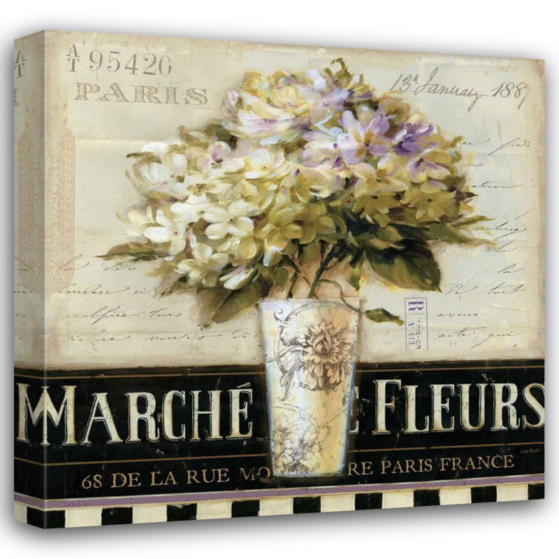 One Allium Way®, galerie d'art sur toile tendue Lisa: Marche de fleurs, H 15 po x l 15 po