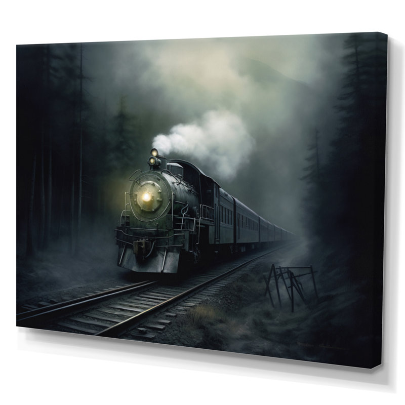 Train Atmospheric Whispers I - train, art mural, Toile tendue, H 12 po x l 20 po x P 1 po