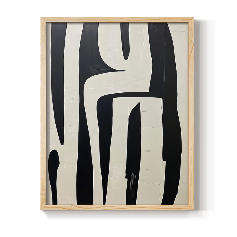 Série ABSTRACT DCXLV, reproduction encadrée - bois massif, Naturel, H 30 po x l 24 po