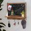 Abberbury Wooden Chalkboard With Wall Hooks 