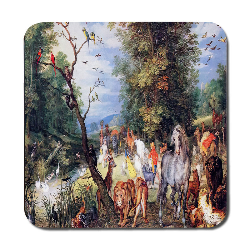 Wildlife Scene Placemat And Coaster Set With Exotic Animal Artwork