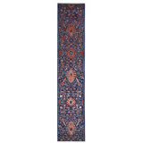 Hand Knotted Wool Area Rug in Navy