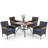 Leonard 4 - Person Patio Dining Set with Square Table , Cushions Included