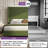 Crofford Queen Size Modern Corduroy Upholstered Bed with 63'' Tall Headboard & Solid Wood Legs, Green-9268980-14536592