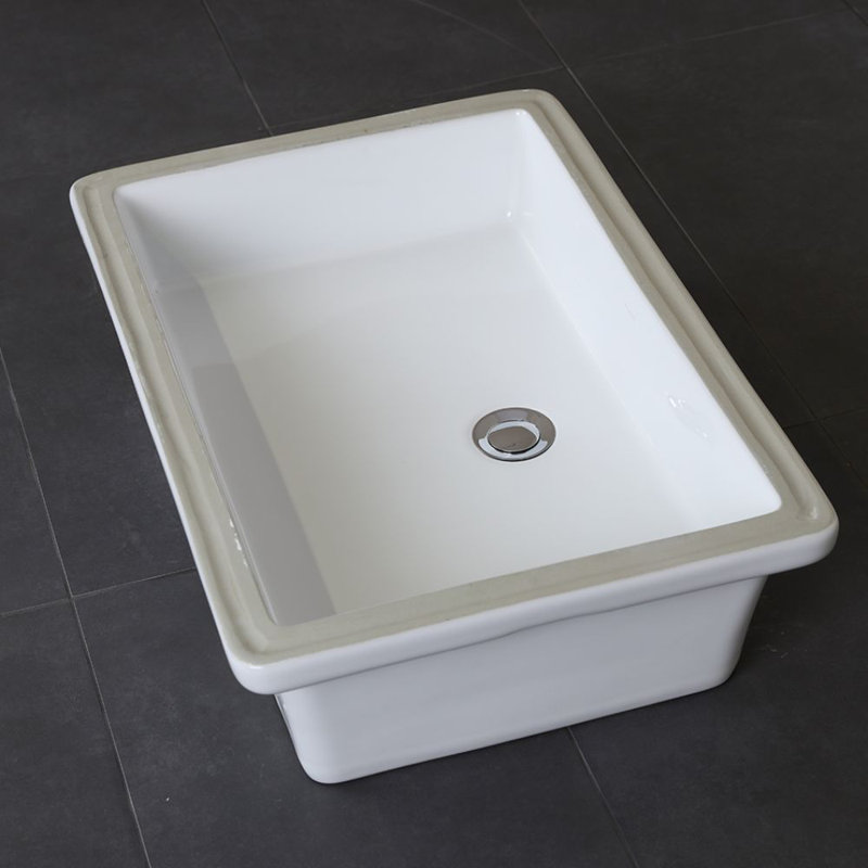 Cube 21.38 in. L Bathroom Sink, White