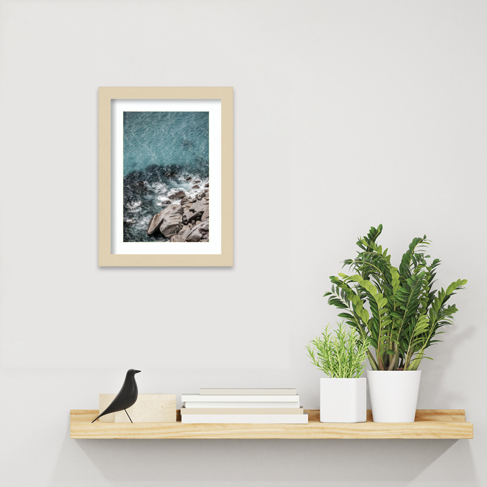 Pacetti "Aqua Sea Shores" Print, Brown, 13" H x 10" W