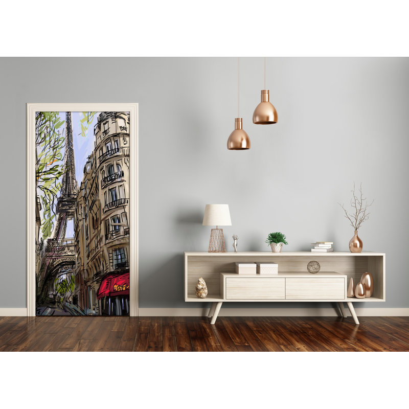 Eiffel Tower Door Decal