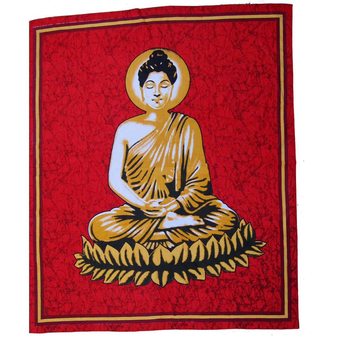 Cotton Powerloom Buddha Tapestry Bungalow Rose 