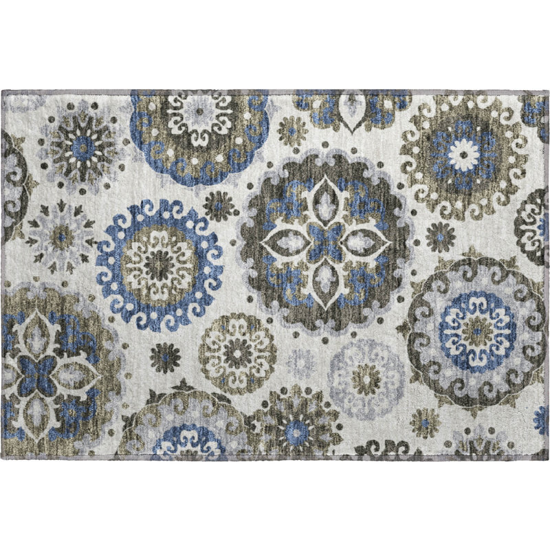 Tapis en étain de qualité supérieure lavable à la machine Prisco, Rectangle 1 pi 8 po x 2 pi 6 po