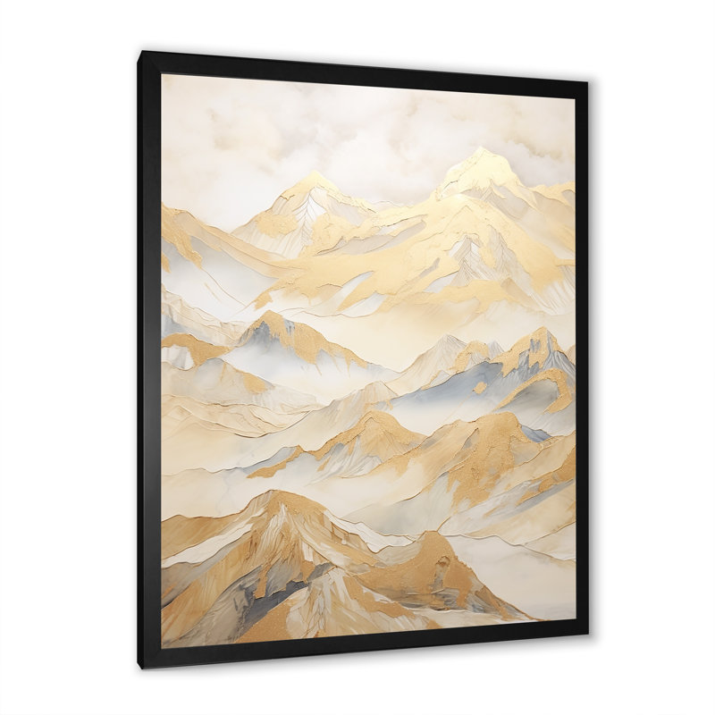 Harmonie alpine IV, H 44 po x l 34 po x P 1,5 po, Cadre simple noir