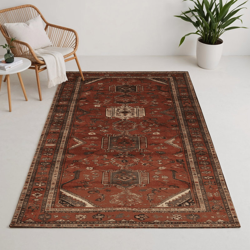 Tapis turc intérieur et extérieur brun, Rectangle 5 pi x 7 pi