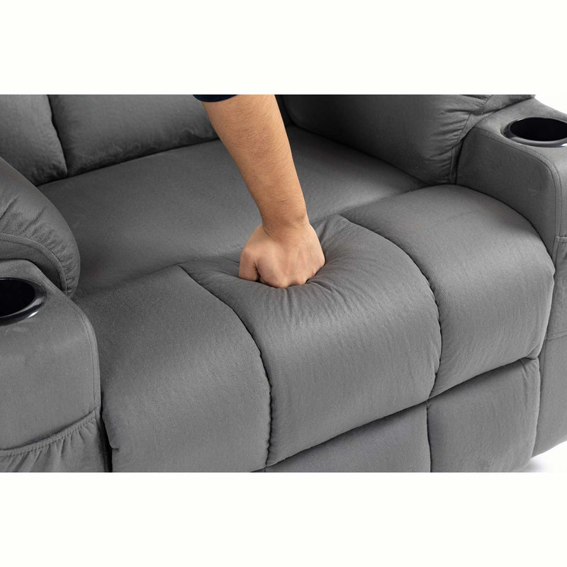 Fauteuils inclinables, Mélange de lin gris