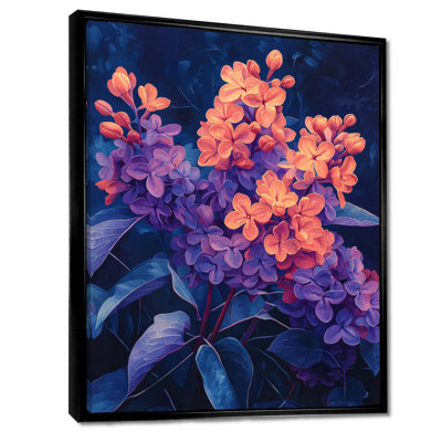 Stefani Fiery Lilacs In Dark Tones Expressionism II - Lilacs Wall Art Decor
