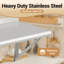 Stainless Steel Wall Mount Storage Shelf with Bullnose Safety Edges, Reinforced Triangle Brackets for Commercial Kitchen & Home Use-1338676386