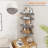 Corner Floating Shelves Set Of 4 - Wall Mounted Storage Shelving With Cable Hole, Rustic Wood Shelf Organizer For Bathroom, Bedroom, Kitchen - Sturdy And Easy To Install