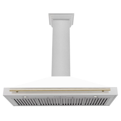 Hotte de cuisine murale en acier inoxydable satiné 48 po ZLINE Autograph Edition