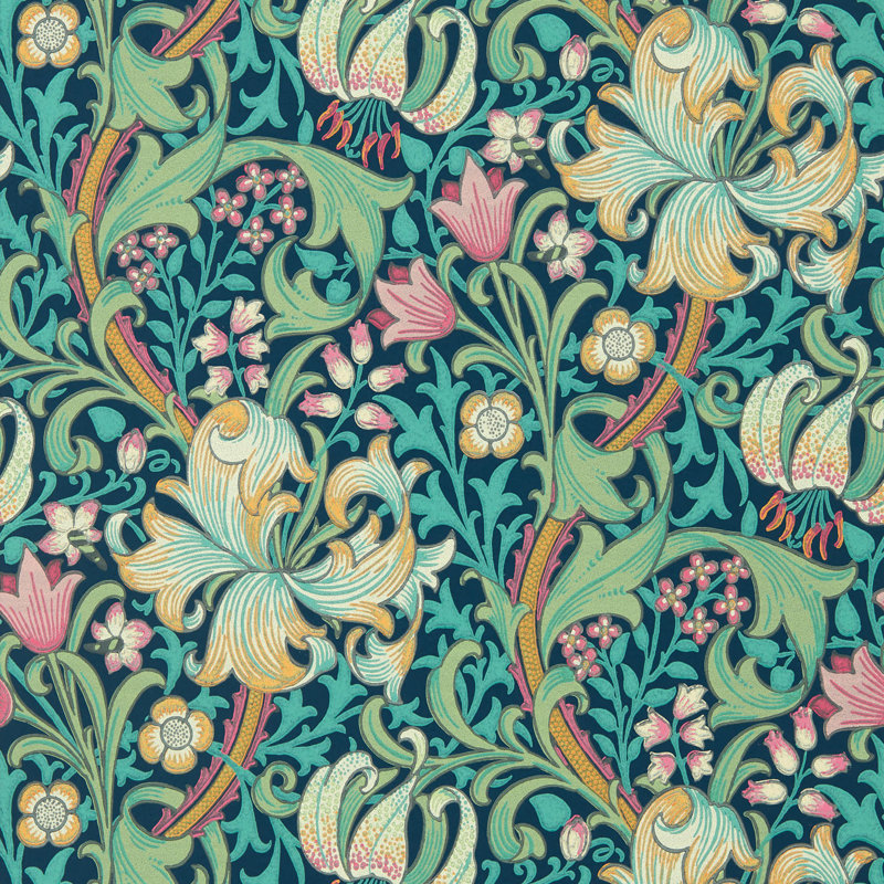 Lily 10.05m x 52cm Matte Wallpaper Roll, Galactic Ink