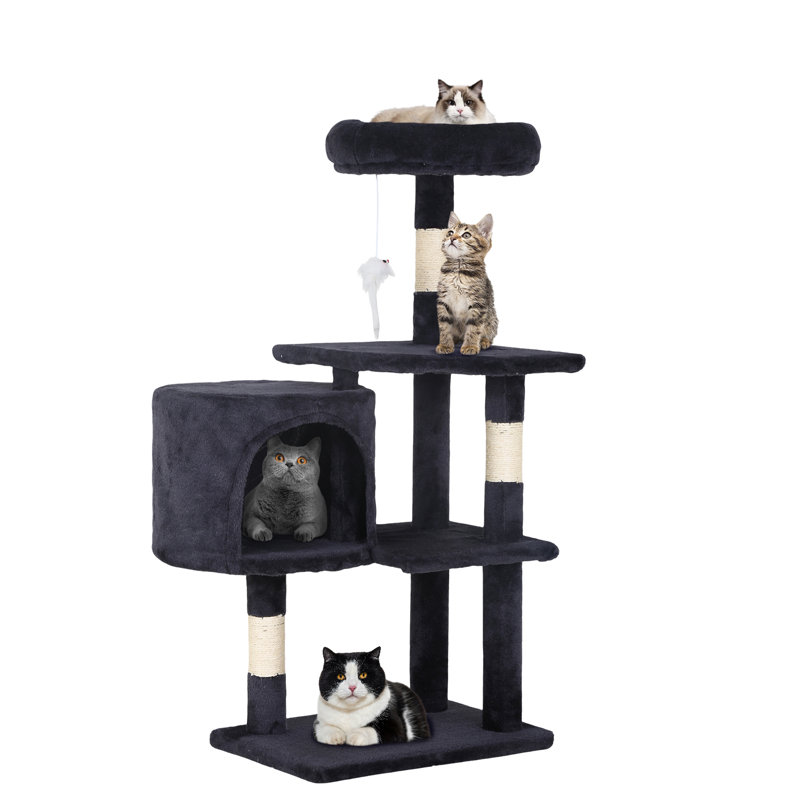 Arbre à chat, support pour chat, tour à chat, poteau à griffer durable et plateforme de saut pour chat à plusieurs niveaux